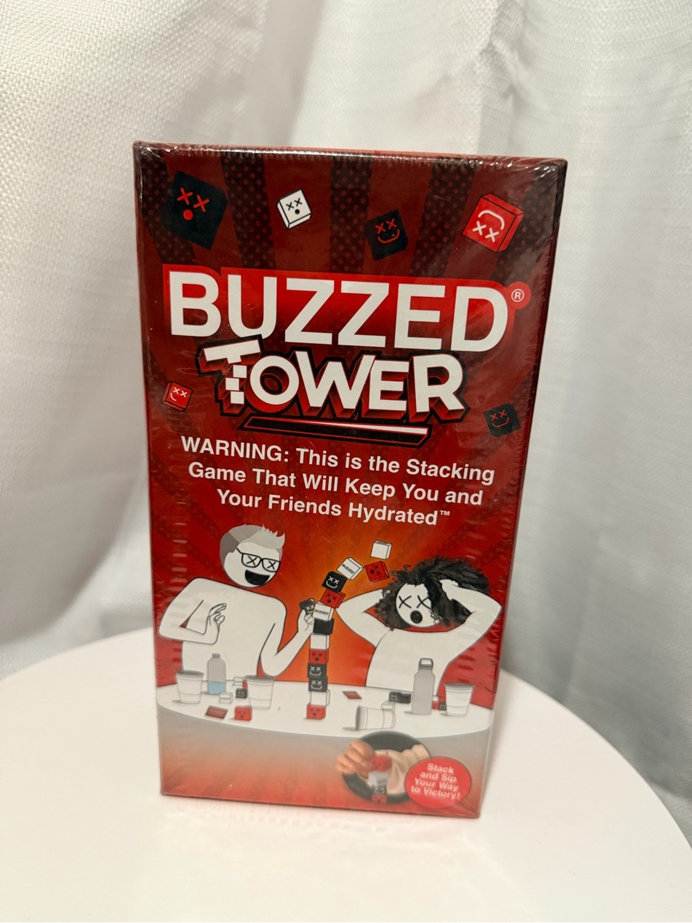 NWT-Buzzed Tower Party Game - Red Box